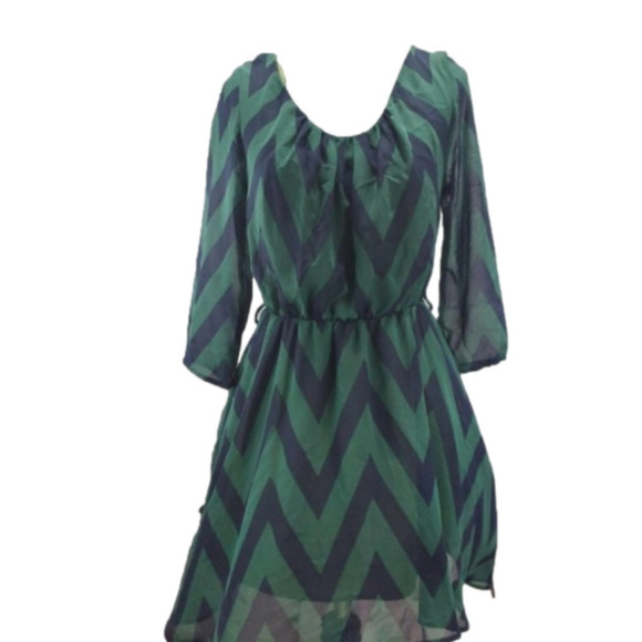 Freeway Chevron fit and flare dress - Picture 1 of 11
